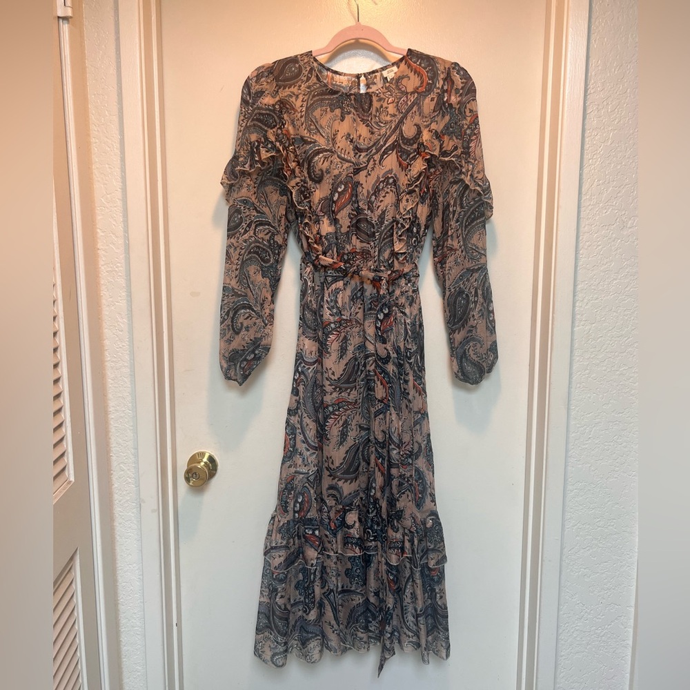 River Island Paisley Print Long Sleeve Dress - Picture 6 of 16